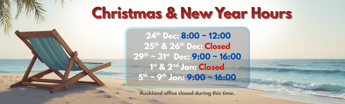 Christmas & New year Hours