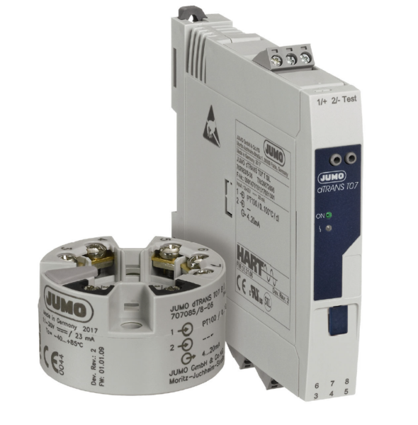JUMO dTRANS T07 – Two-channel temperature transmitter with HART, Ex, SIL – 707080