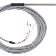 Temperature probe with lead