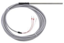 Temperature probe with lead
