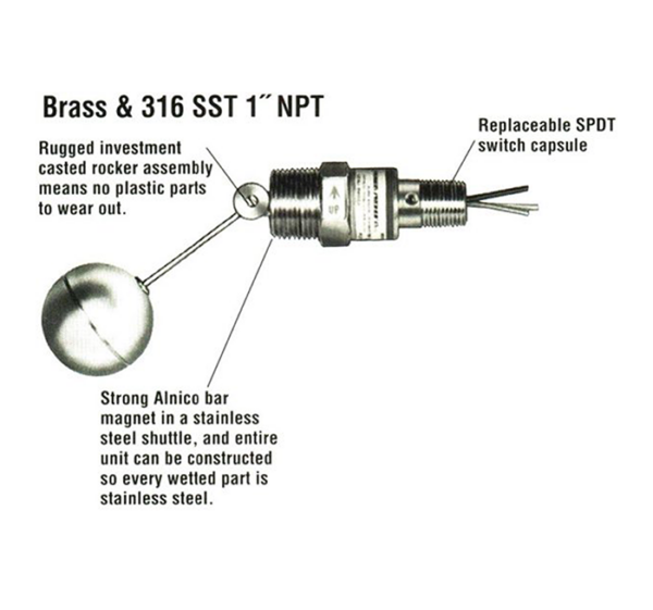 liquid-level-switch-thomas-4100-series-drawing