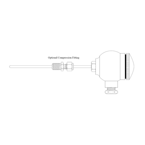 MRH Probe With Stainless Steel Head And Compression Fitting Intech MRH Series